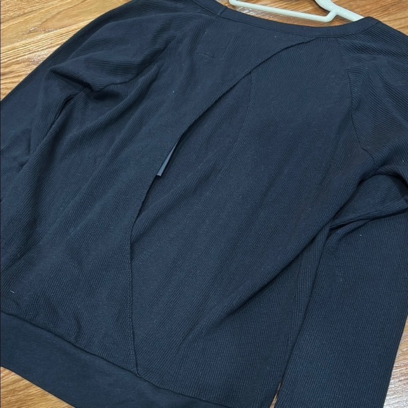 Chaser Brand Black Ribbed Long sleeve open back Women's Top large new w tags - Picture 5 of 7